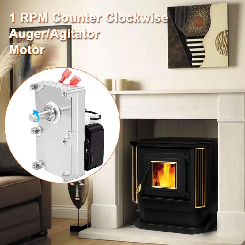 Criditpid Replacement PU-047040 Auger Motor for Englander 25-PDVC, 55-SHP10, 25-PDV Pellet Stoves, 1 RPM Counter Clockwise Auger Motor, CCW1. - Image 4